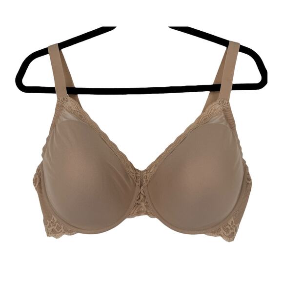 Natori 741299 Feathers full figure underwire bra tan size 42DD 42E - Picture 2 of 8